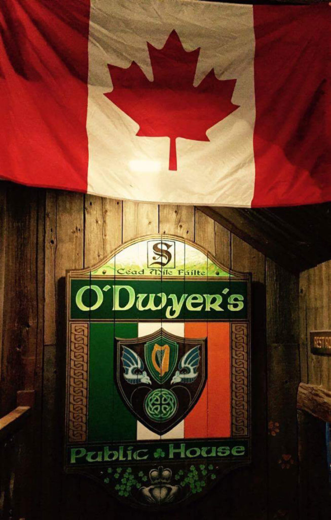 O'Dwyer's Shield and Canadian Flag
